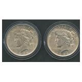 2-1922 Peace Silver Dollars