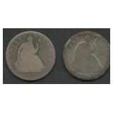 1843-O and 1853-O Seated Liberty Half Dollars