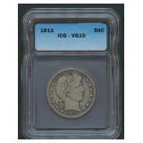1913 Liberty Head Barber Half Dollar ICG VG10