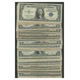 50- Mixed 1935 $1 Silver Certificates Blue Seals