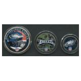 Philadelphia Eagles Colorized 3-Coin Set