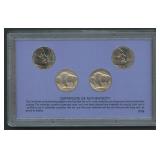 The Buffalo Nickel Collection:  4-Coin Set Display