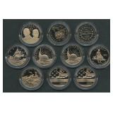 10- 1986-S Statue of Liberty Commem Clad Halves