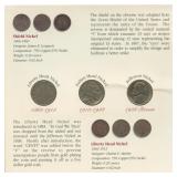 United States Nickel Collector Set Display