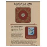 Roosevelt Dime First Year of Issue: 1946 Display