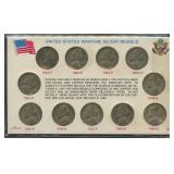 United States Wartime Silver Nickels- 35%