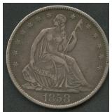1858-O Seated Liberty Half Dollar