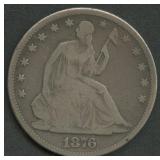 1876-CC Seated Liberty Half Dollar
