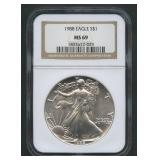 1988 ASE Silver Eagle NGC MS 69