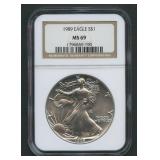 1989 ASE Silver Eagle NGC MS 69