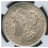 1921 Morgan Silver Dollar NGC MS 63