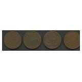 4- Mixed Two-Cent Copper Pieces