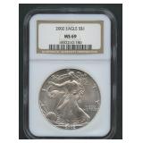 2002 ASE Silver Eagle NGC MS 69