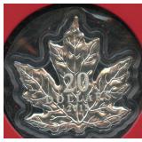 2015 Canada $20 Maple Leaf .999 Silver 1 ozt