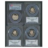 4- Mixed Graded 'S' Statehood Quarters  (3 Silver)