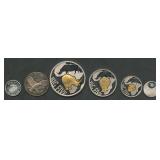 (0.98 ozt TW) 6- Mixed US and Congo .999 Silver