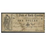 Obsolete Currency North Carolina $1  Cr-32