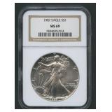 1987 ASE Silver Eagle NGC MS 69