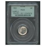 1962 Roosevelt Silver Dime PCGS MS65 SAMPLE