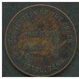 Klu Klux Klan Bronze Medal:  Bristol, Tenn.
