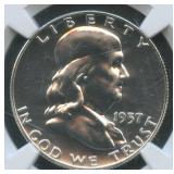 1957 Franklin Half Dollar NGC PF 68