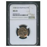 1938-D/D Buffalo Nickel NGC MS 65