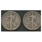 1920 and 1929-S Walking Liberty Half Dollars