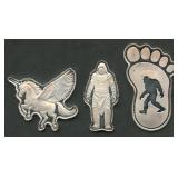 (15g TW) 3- Mythical Creatures .999 Silver 5g Bars