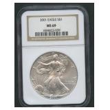2001 ASE Silver Eagle NGC MS 69