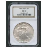 2003 ASE Silver Eagle NGC MS 69