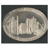 1989 Quimica Del Rey 25th .999 Silver Round 1 ozt