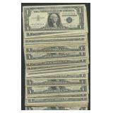 50- Mixed 1957 $1 Silver Certificates Blue Seal