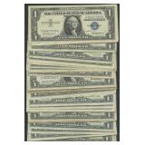 50- Mixed 1957 $1 Silver Certificates Blue Seal