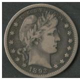 1893 Liberty Head Barber Quarter