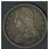 1837 Capped Bust Half Dollar- Reeded Egde