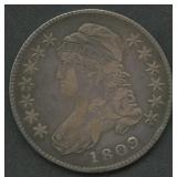1809 Normal Edge Capped Bust Half Dollar