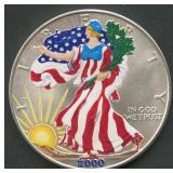 2000 ASE Colorized Silver Eagle 1 ozt