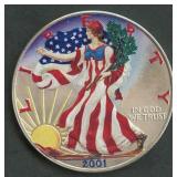 2001 ASE Colorized Silver Eagle 1 ozt