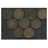 9- Mixed Copper/Nickel Indian Head Cents