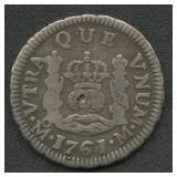 1761 Spanish 2 Reales Coin