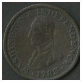 1783 Post-Colonial Copper Plain Edge