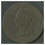 1783 Post-Colonial Copper Cent Unity States