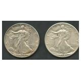 1941 and 1942 Walking Liberty Half Dollars
