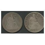 1854-O and 1857-O Seated Liberty Half Dollars