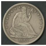1862-S Seated Liberty Half Dollar