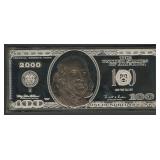 2000 $100 Note .999 Silver Proof 4 ozt