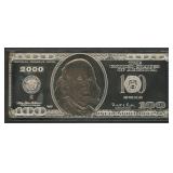 2000 $100 Note .999 Silver Proof 4 ozt