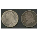 1836 and 1837 Capped Bust Dimes