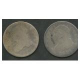 1820 and 1821 Capped Bust Dimes