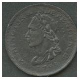 1783 Post-Colonial Copper Cent Unity States
